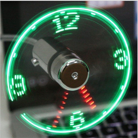 LED USB Fan-Clock